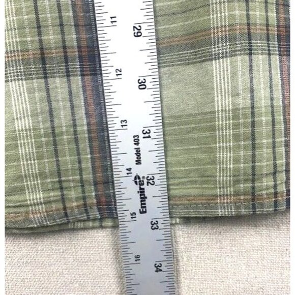 Men's Canyon Guide Outfitters XLG Green Plaid Sleeveless Western Button-Down - Picture 7 of 8